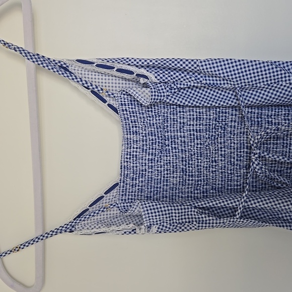 PINK Victoria's Secret Blue and White Checkered Midi Dress - Picture 6 of 15